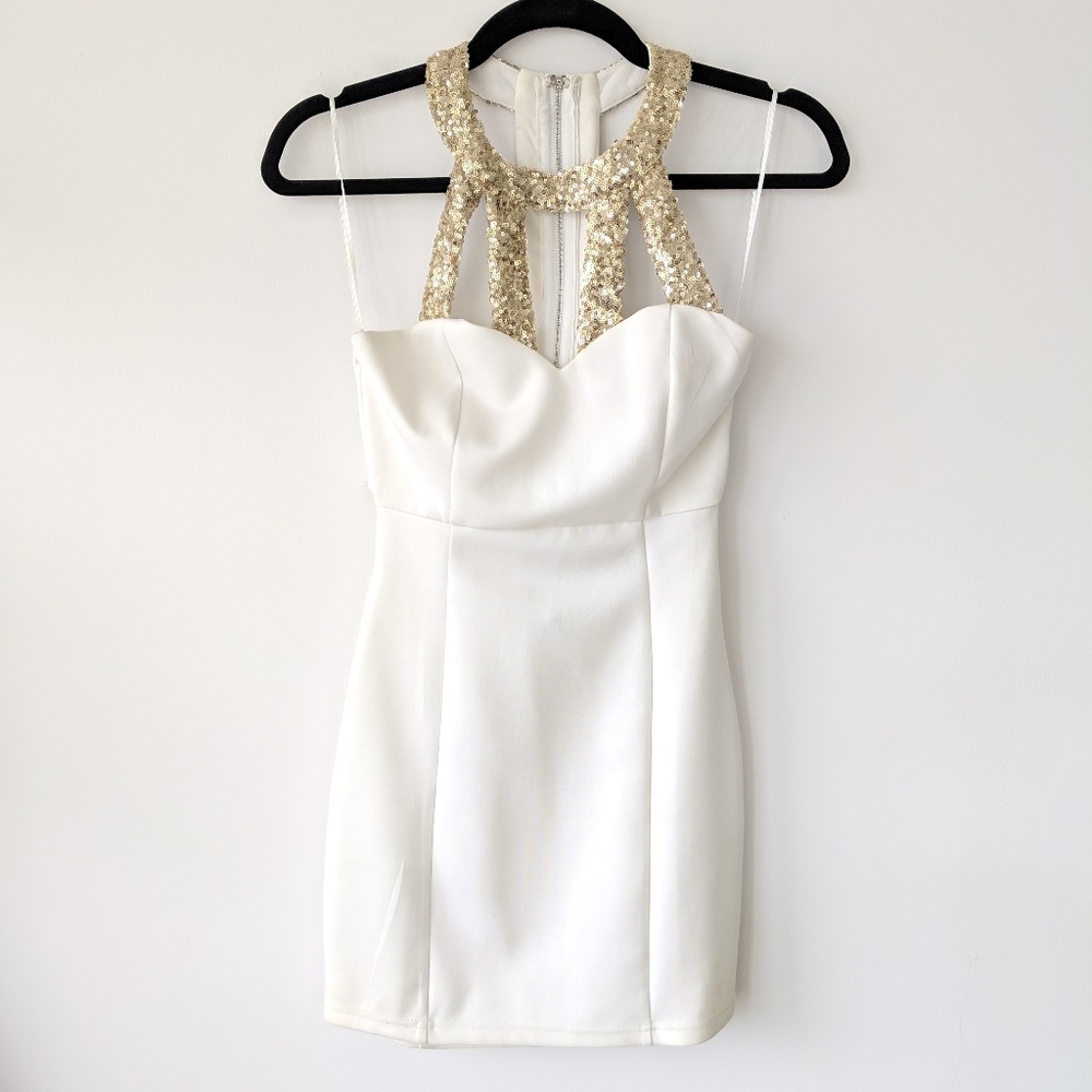 Tobi × Free Flight Dress Ivory & Gold - Picture 2 of 6